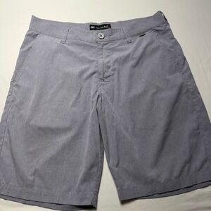 TravisMathew Mens Grey Heathered Golf Performance Shorts Size 32 Stretch Casual